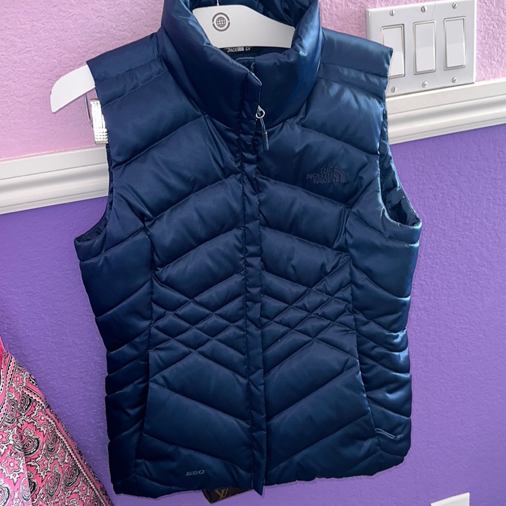 North Face women’s vest blue